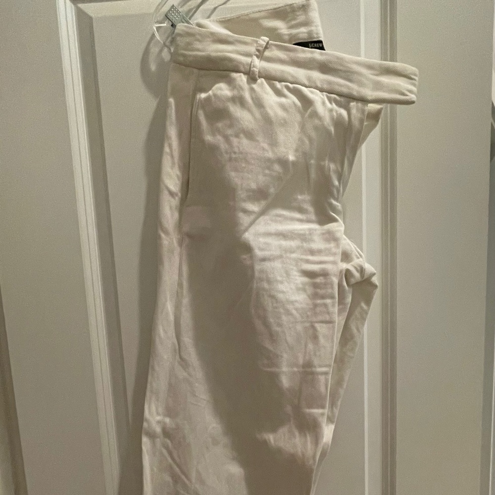 J Crew White Trouser pants
